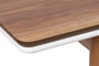 Hanah Home Sigma - 993 Mesa de comedor extensible Nogal y blanco